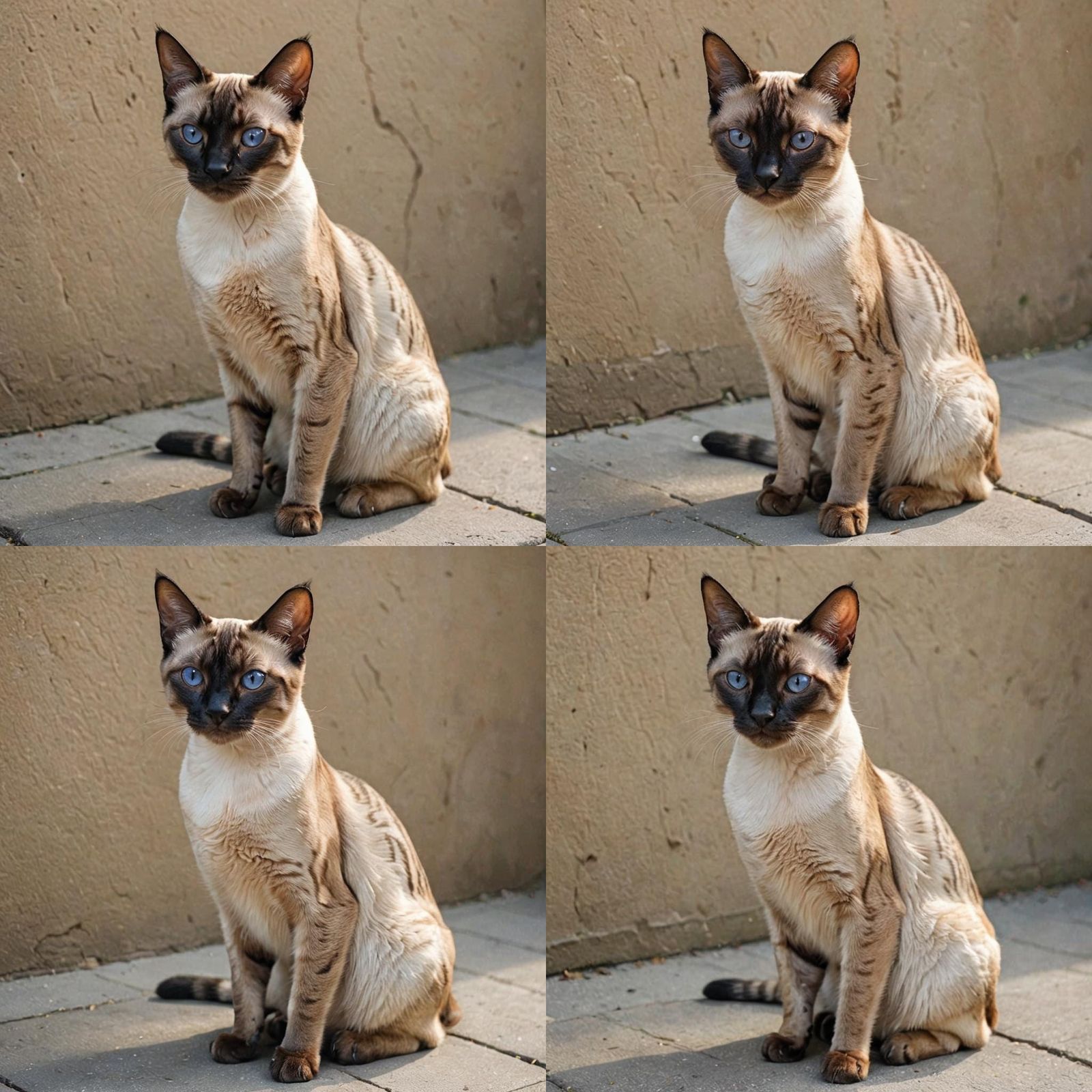 siamese cat (tiger stripes:0.4)