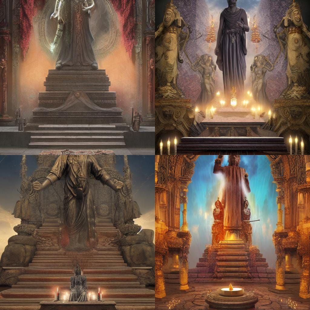 God of Death Statue Fantasy Concept Art