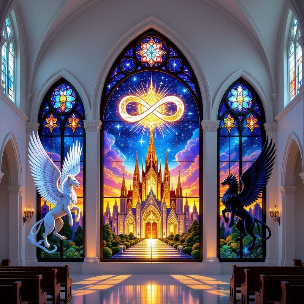 Gothic Cathedral Window: Magical City of Ameslariam