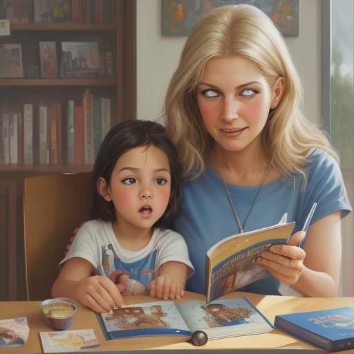 Parenting Book Cover Design in Oil Painting Style