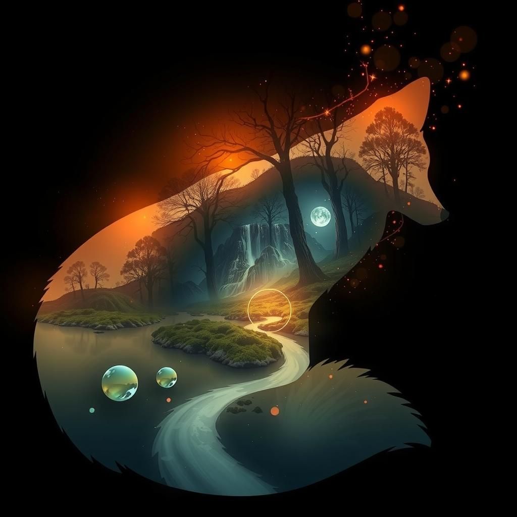 A2727 - Whispers of the Fox: A Glowing World Within"