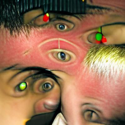 Surreal Eye Close-up with Glowing Patterns