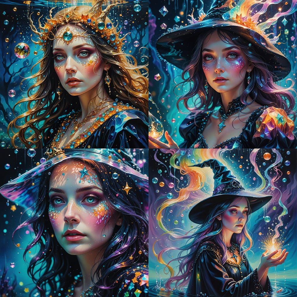 Underwater Witch Slows Time with Prism Magic