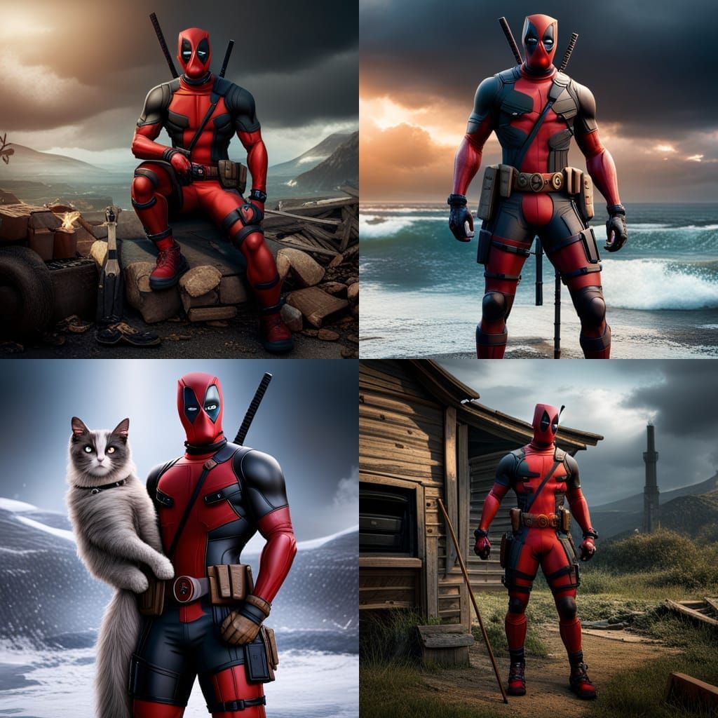 Deadpool and Black Cat: Fantasy Concept Art