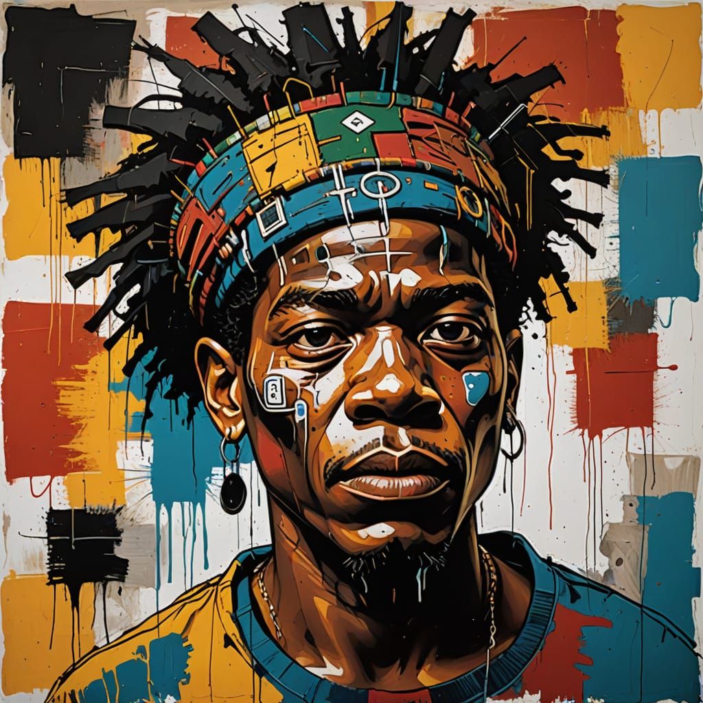 Africa Depicted in Neo-Expressionist Graffiti Art Style