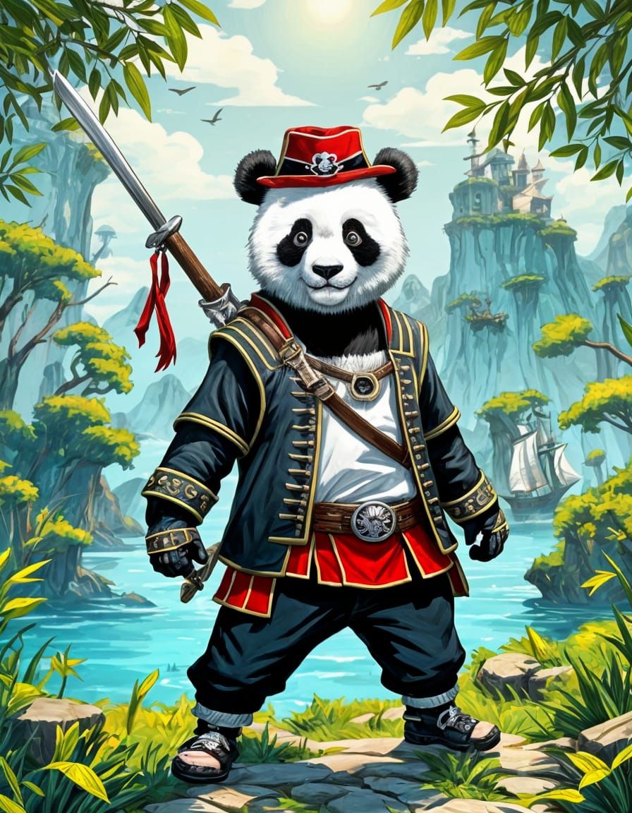 Pirate Panda Swashbuckler