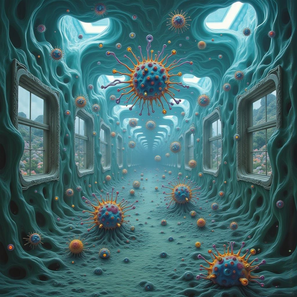 Pandemic Hospital Overrun by Death and Illness