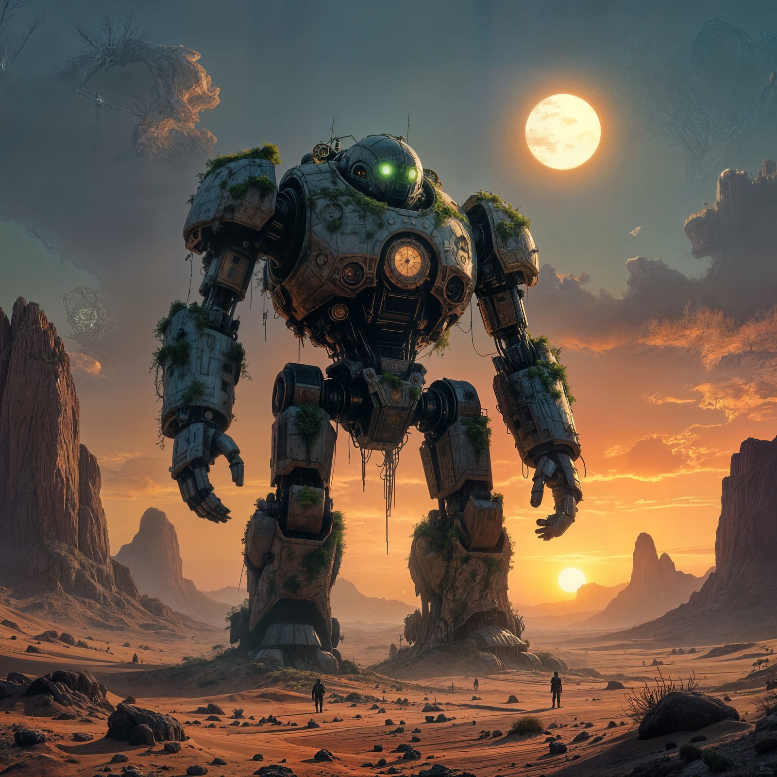 Ancient Robot in Alien Desert