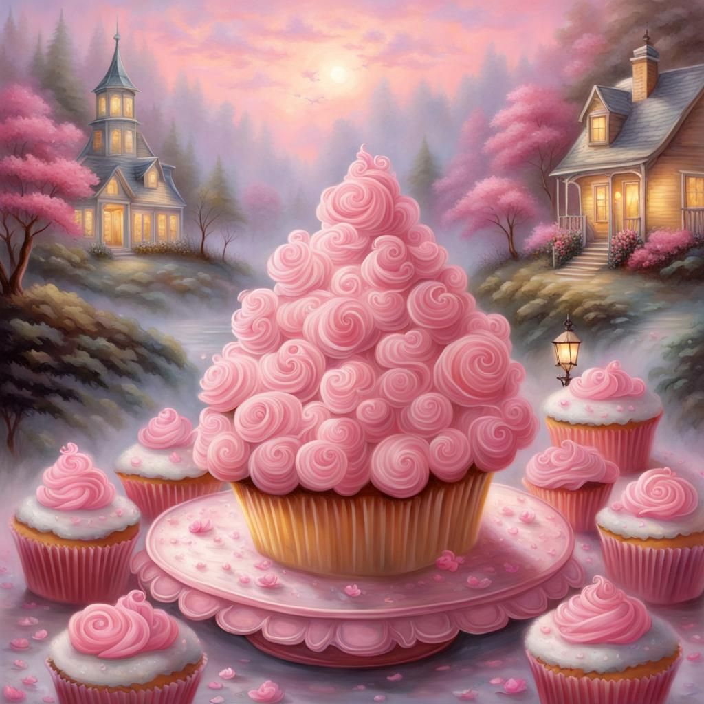 Breast Cancer Awareness Cupcakes in Ethereal Style