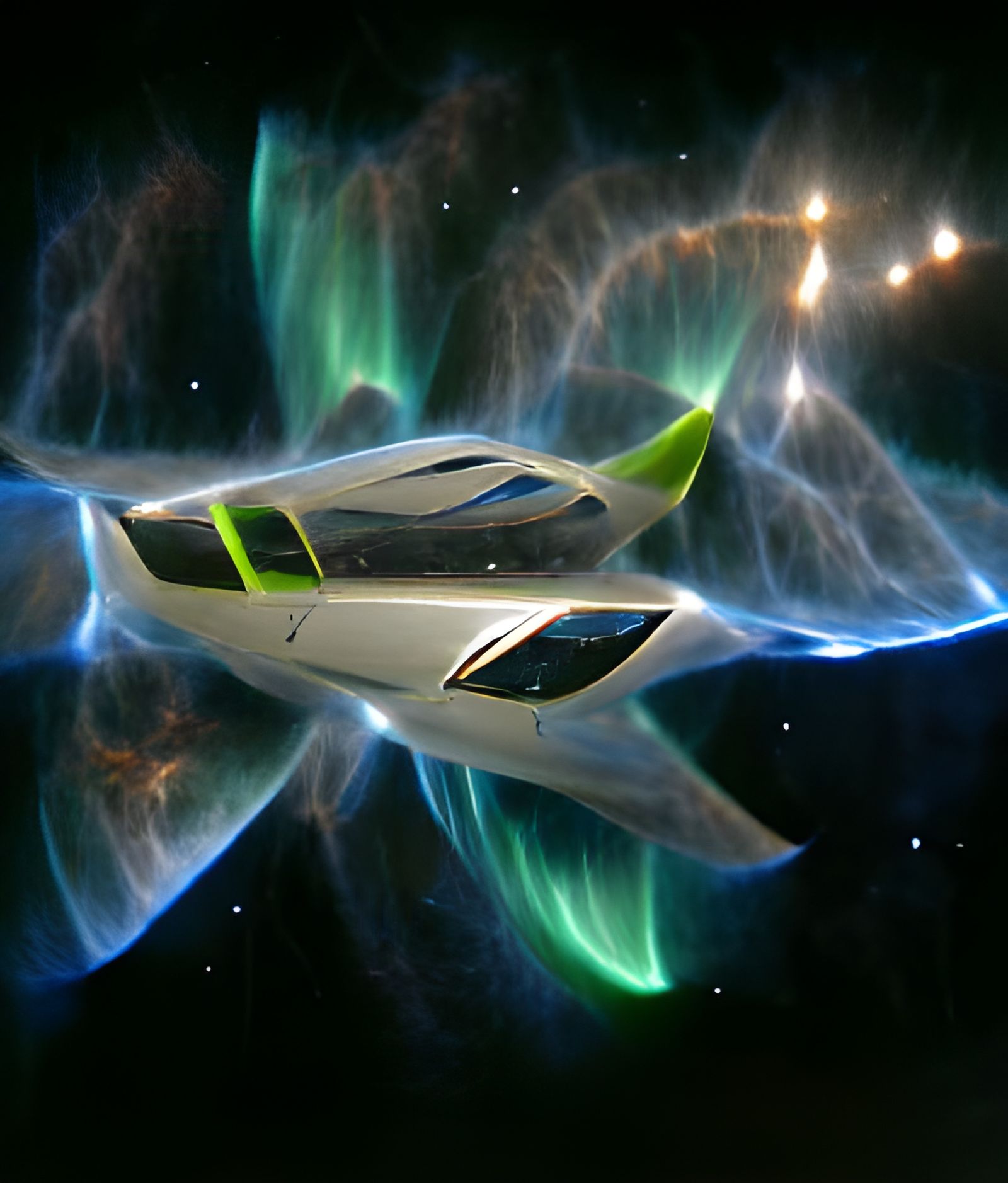 Aurora Quantum: Abstract Light Particle Burst