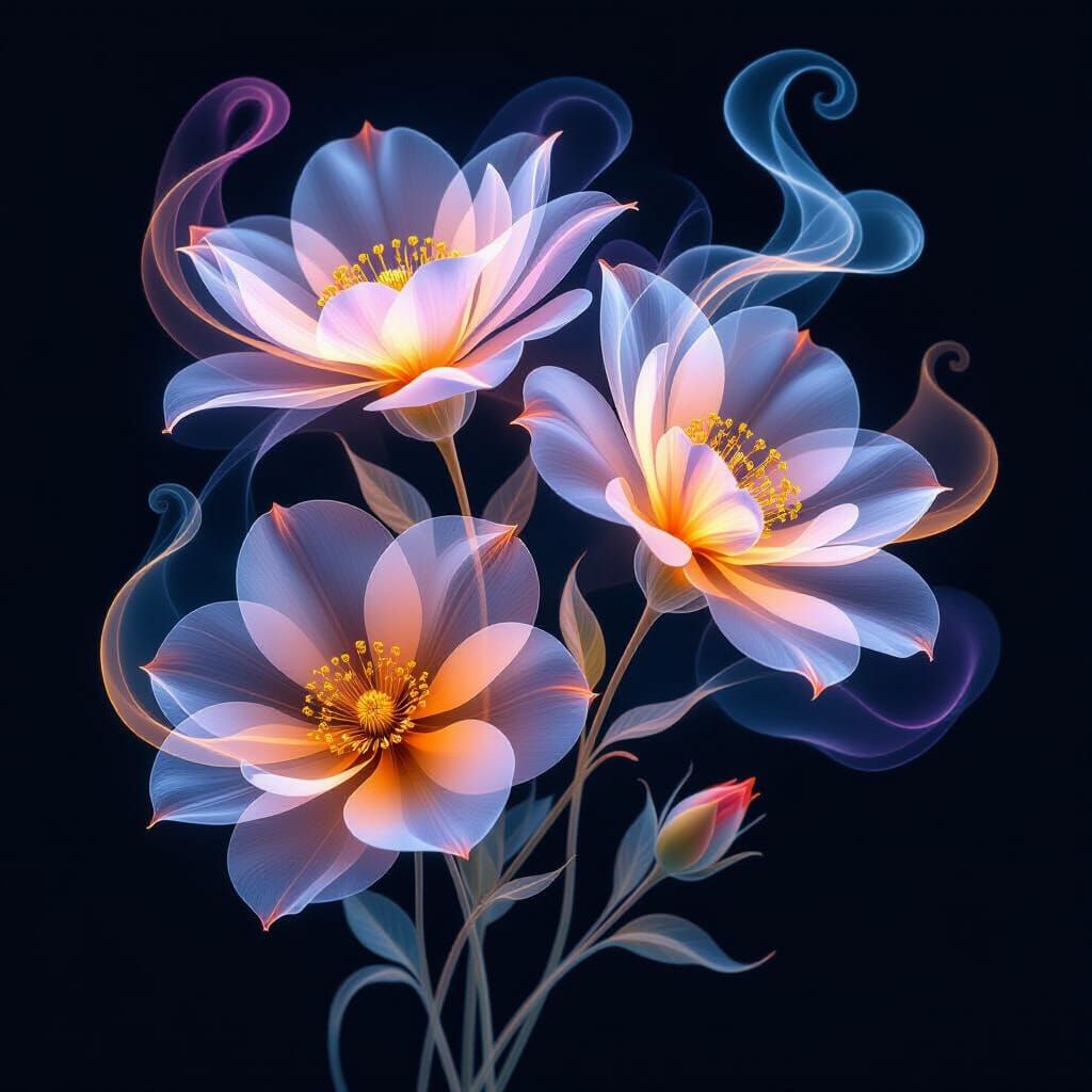 Luminous X-Ray Flowers Glow Like Stained Glass