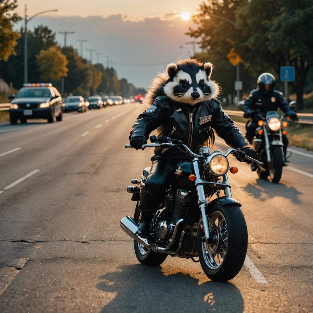 High-Speed Chase in Hyper-Realistic Photography