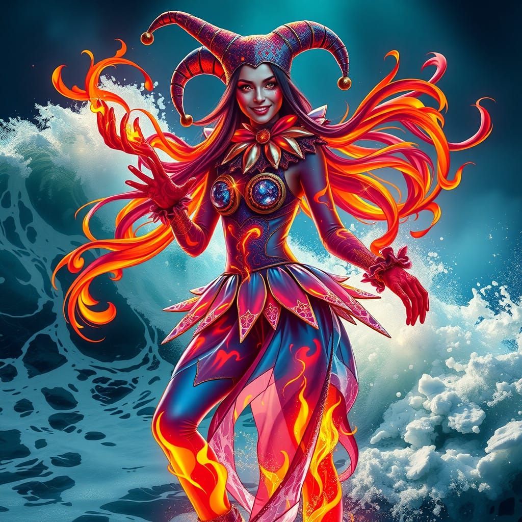 Mystical Jester of Fire and Frost