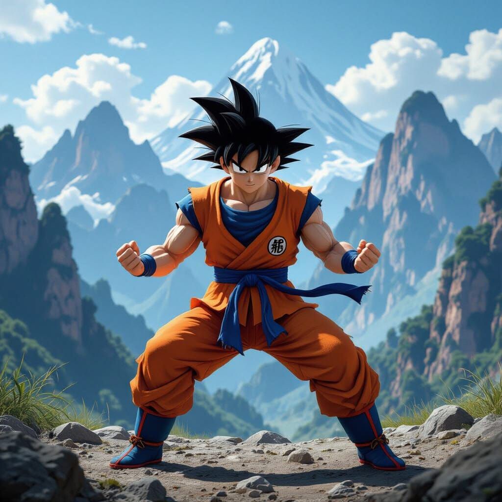 Goku Charging Ki in Mountains, Dragon Ball Z Live-Action