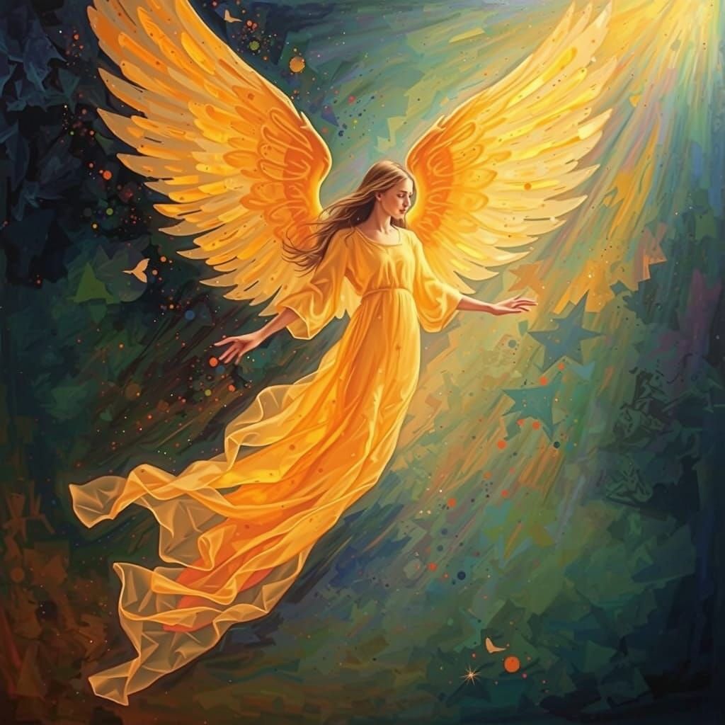 Translucent Angel of Light in Renaissance Style