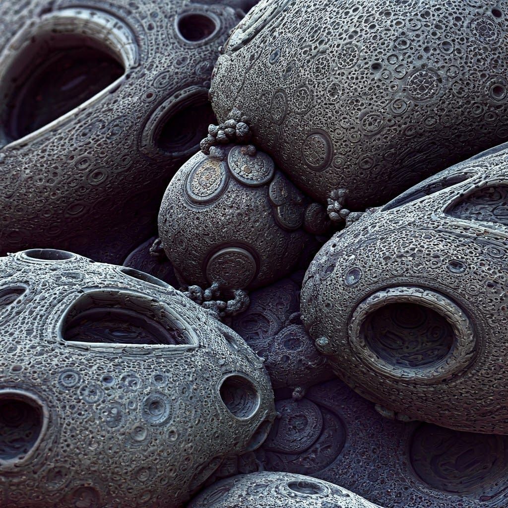 Cellular Fractal Octopus Tentacles in Biomechanical Style