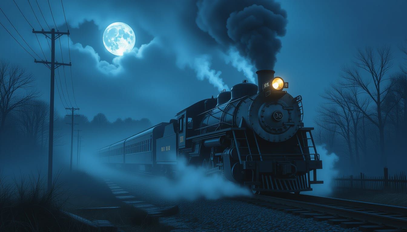 Eerie Ghost Train in Tennessee Fog