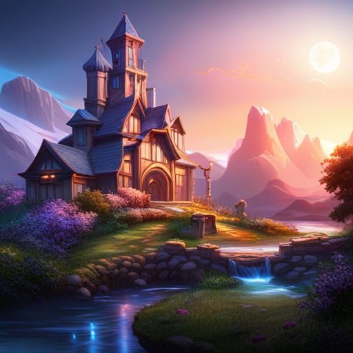 Fantastical Matte Painting in Deep Color