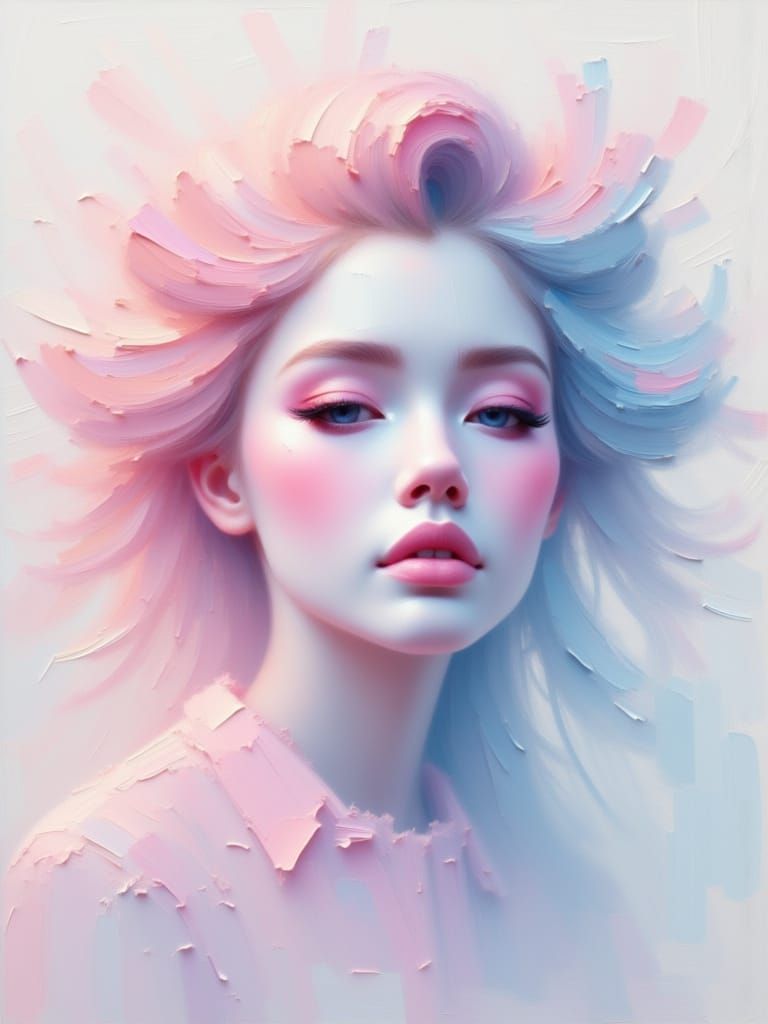Dreamy Watercolor Portrait with Softened Features