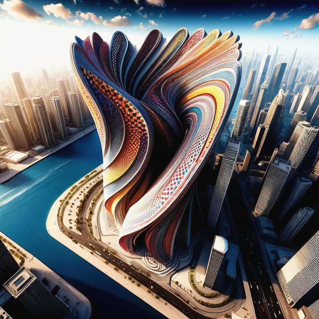 Bending Cityscapes: Skyscrapers that twist and fold like soft fabric