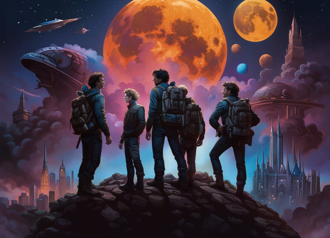 1980s Band in a Hyperrealistic Style