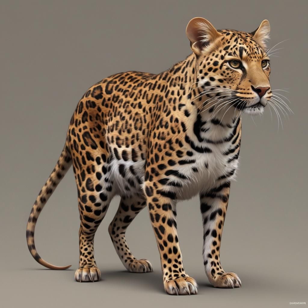 Mouse Leopard Hybrid in Digital Art Style