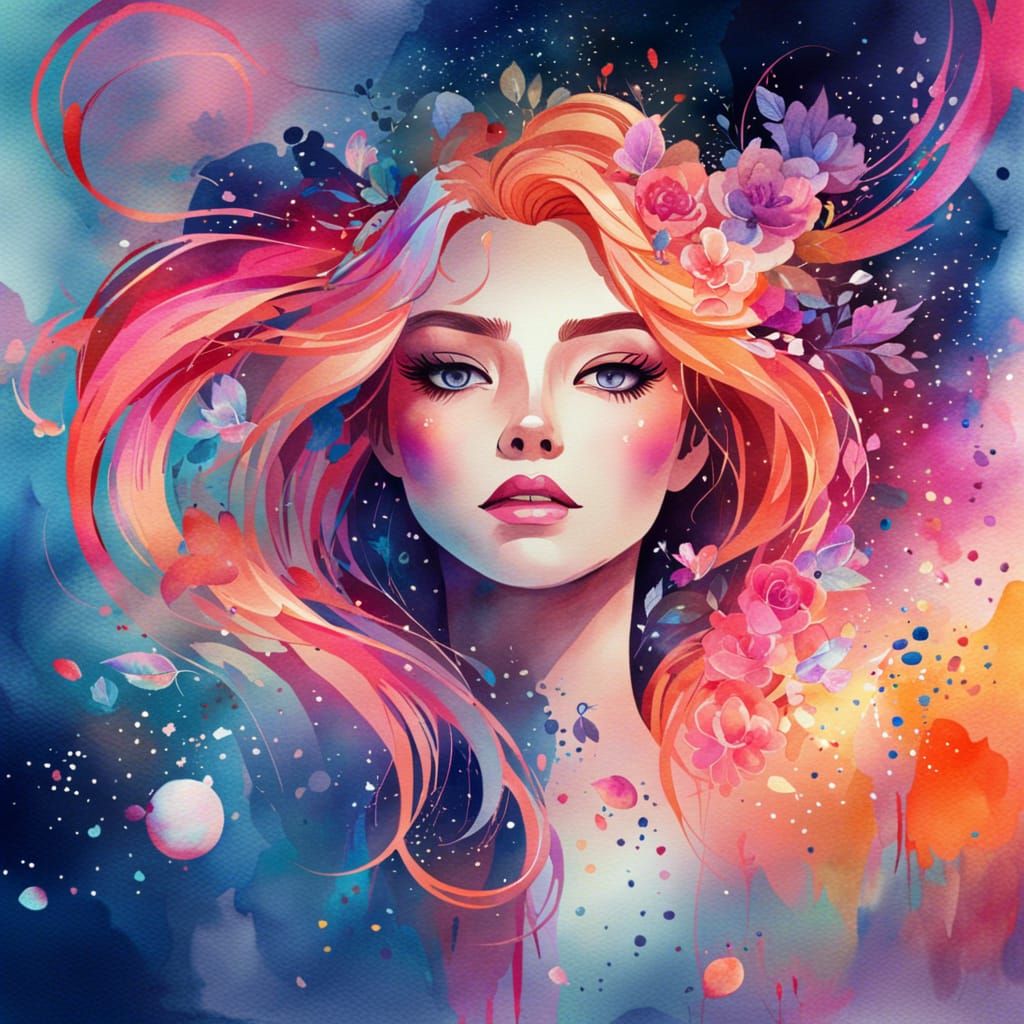 Epic Watercolor Digital Illustration in 16k Resolution