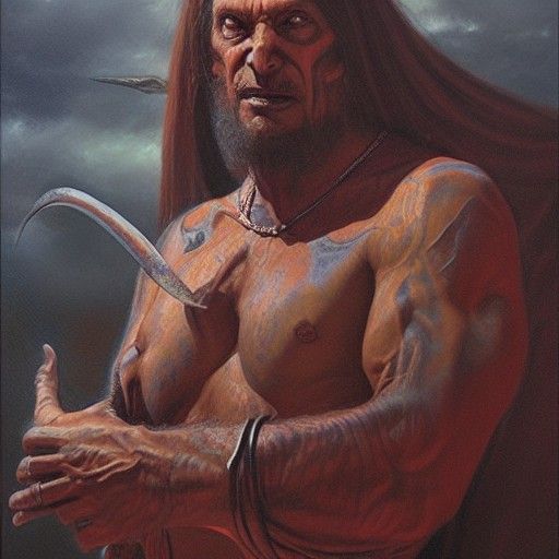 Asmodeus in Oil Painting Style