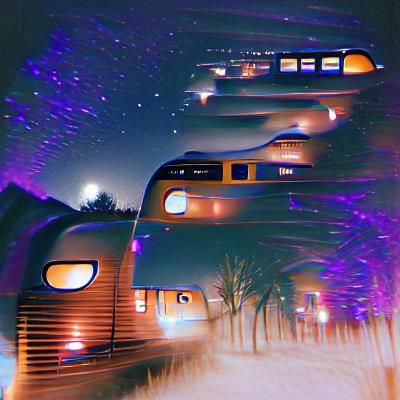 Night Train AI Generated Image