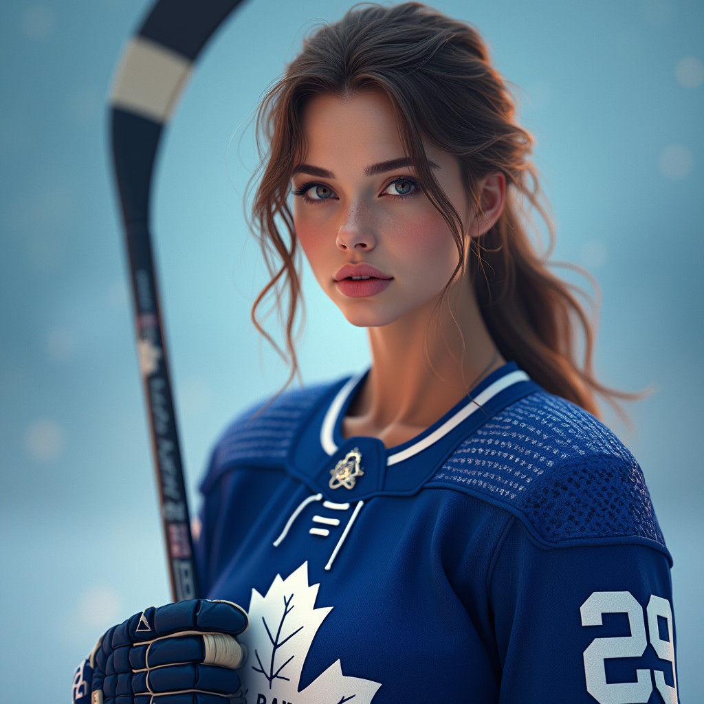 Hyperrealistic Portrait of a Beautiful Woman in Toronto Mapl...