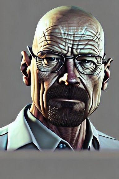 Walter White 3D Render with Shading