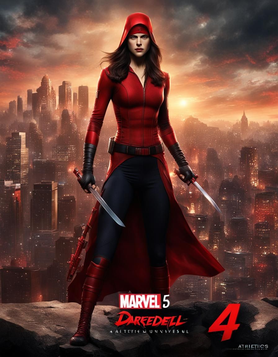 Alexandra Daddario as Elektra Naxios: Cinematic Marvel Art