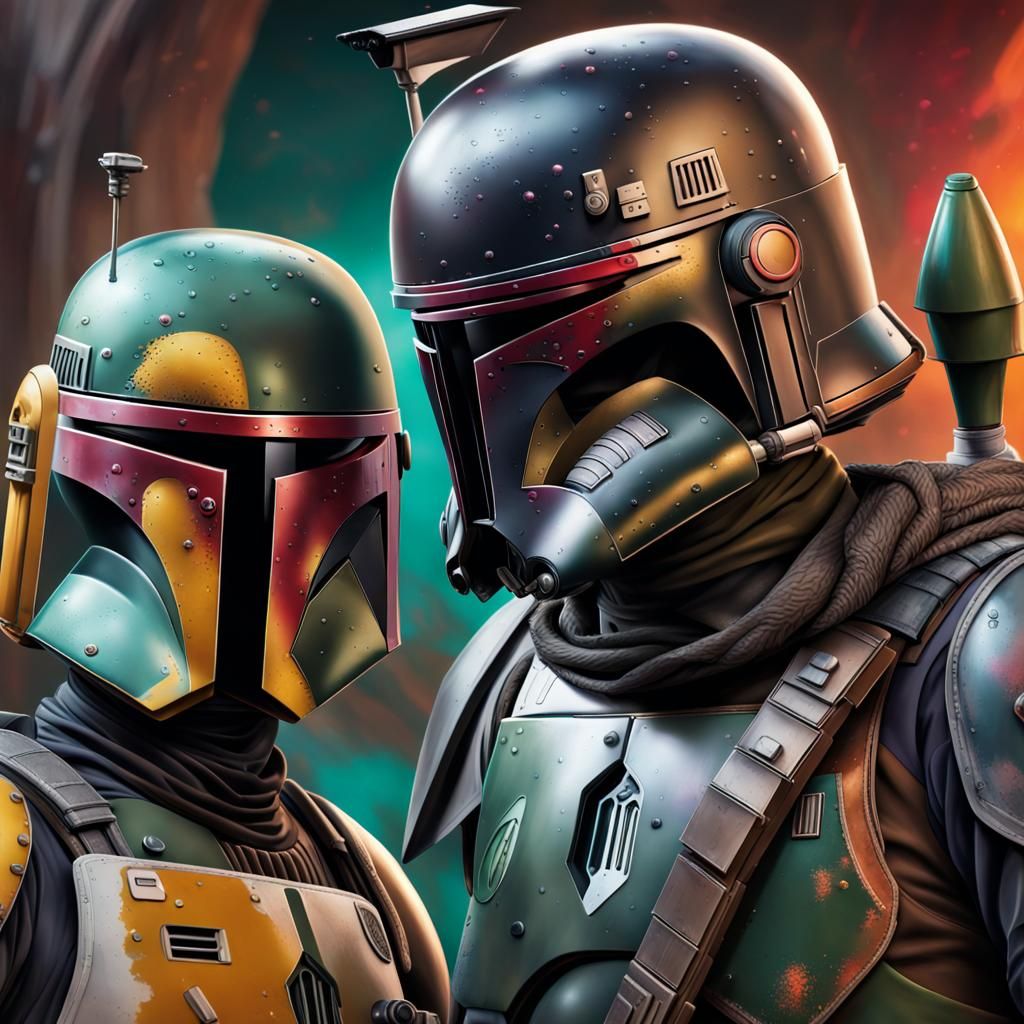 Boba Fett and an Imperial Death Trooper