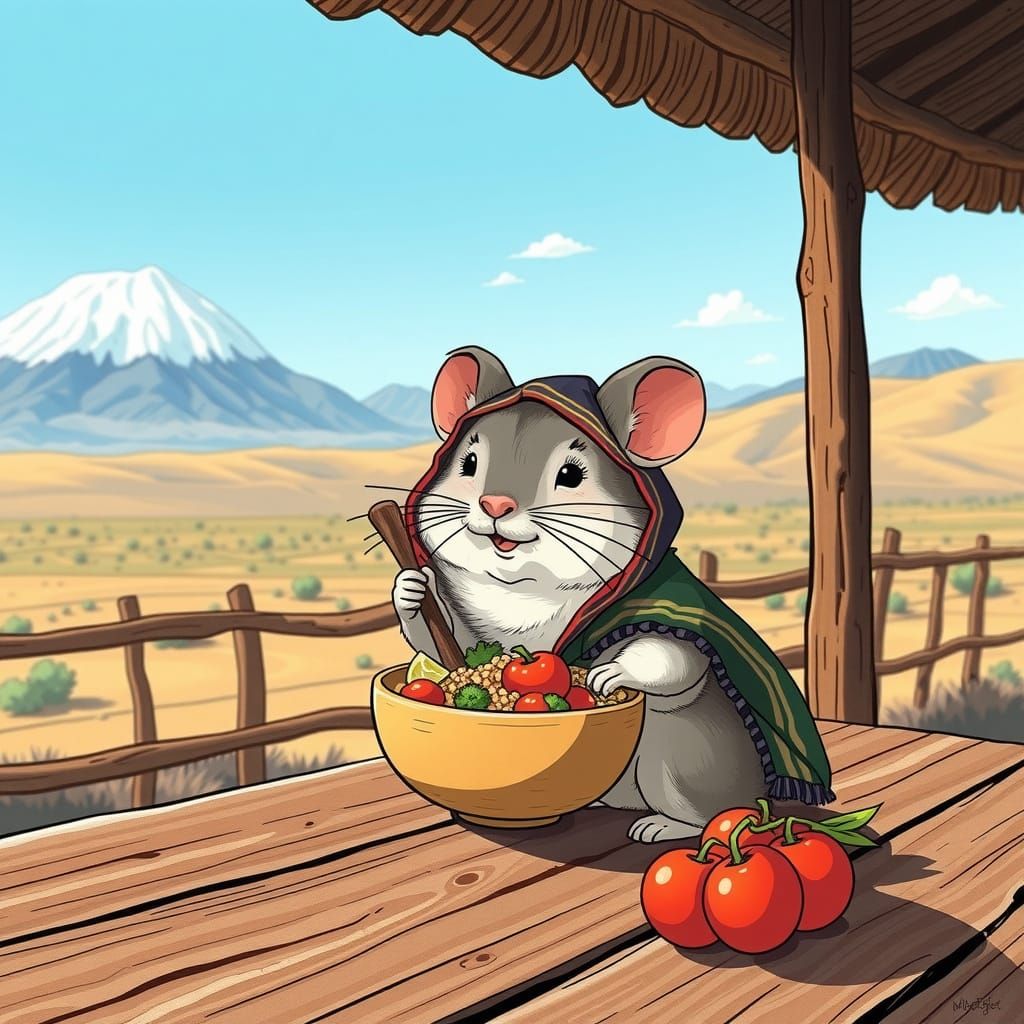 Charming Chinchilla in Andean Paradise