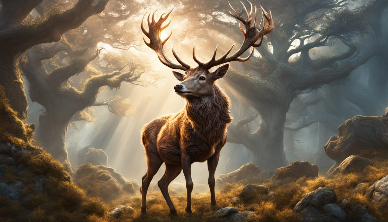 Quantum Stag in Epic Cinematic Sunlight