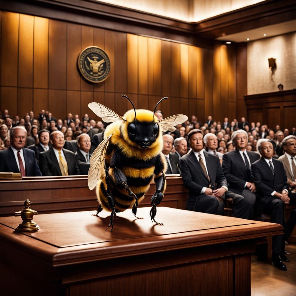 Cinematic Honey Bee in Courtroom Drama