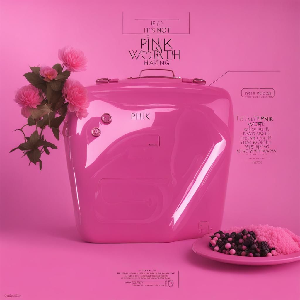 Pink Graphic Design: Bold Text Statement