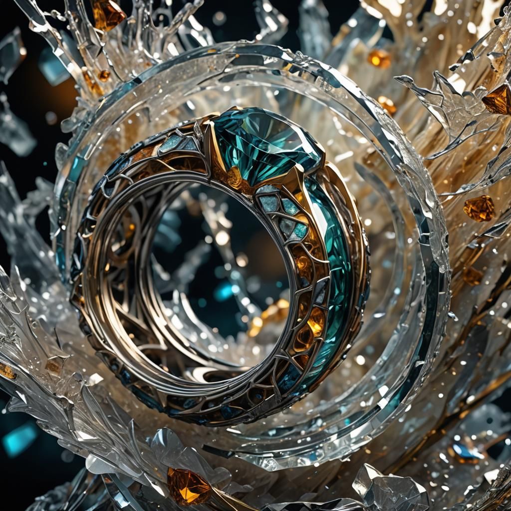Ethereal Glass Ring: Award-Winning Shattered Photography