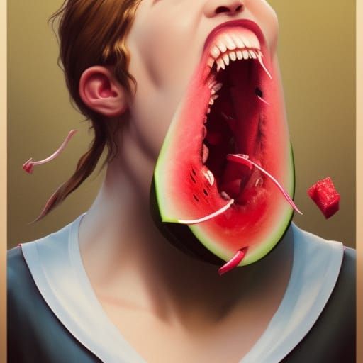 Watermelon's Vengeance: Badger's Tongue Portrait