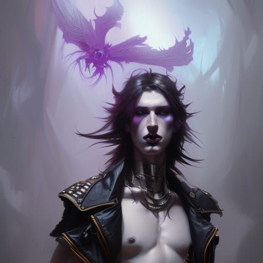 Omnipotent Goth Portrait in Hyperdetailed Digital Art