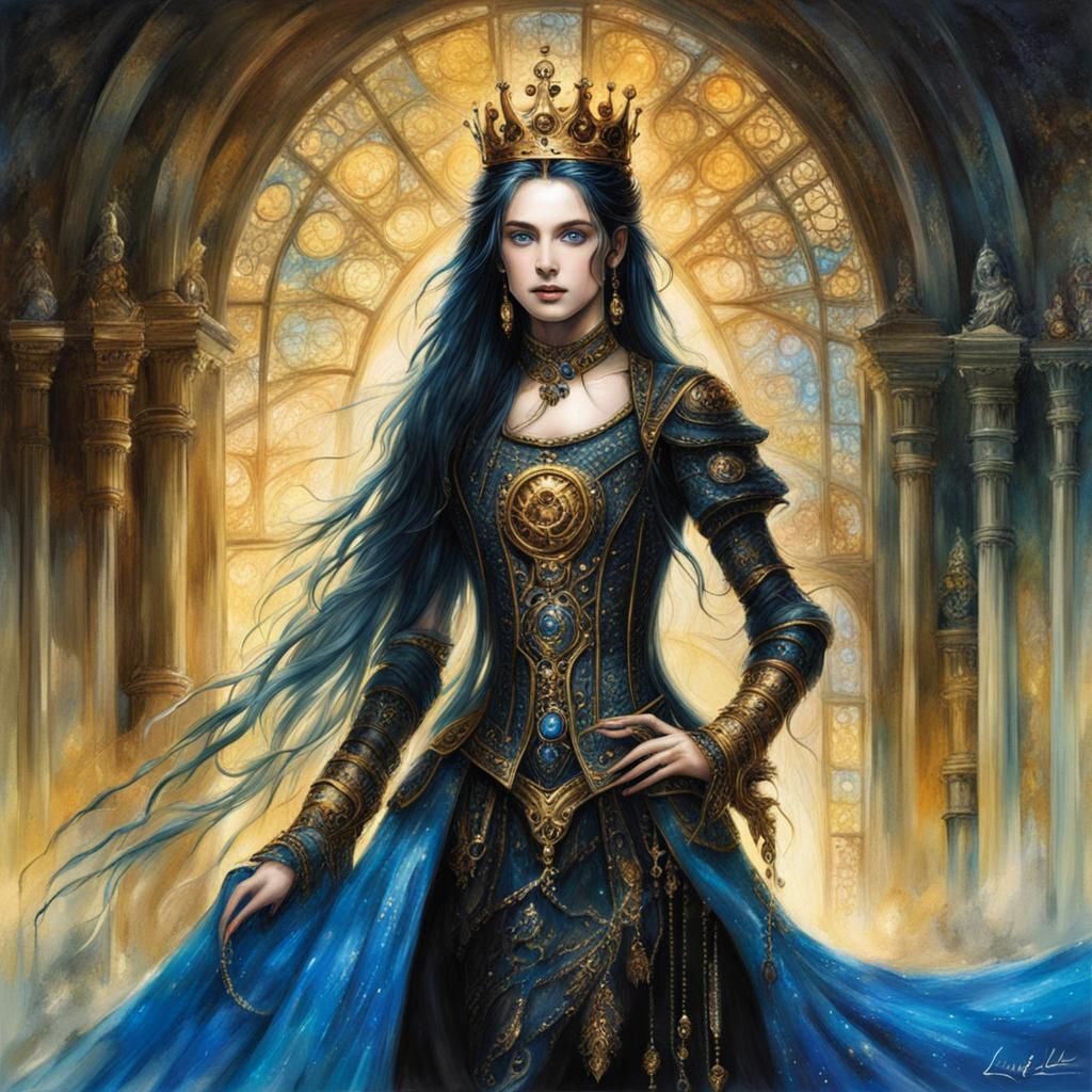 Bright Princess in Gothic Dark Fantasy Style