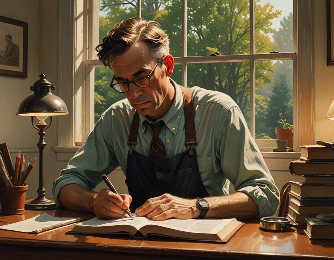 A Man Contemplates Scripture in a Peaceful Morning Light