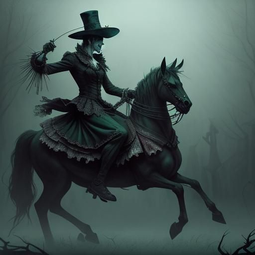 Gothic Carnival of Nightmares in Dark Fantasy Style