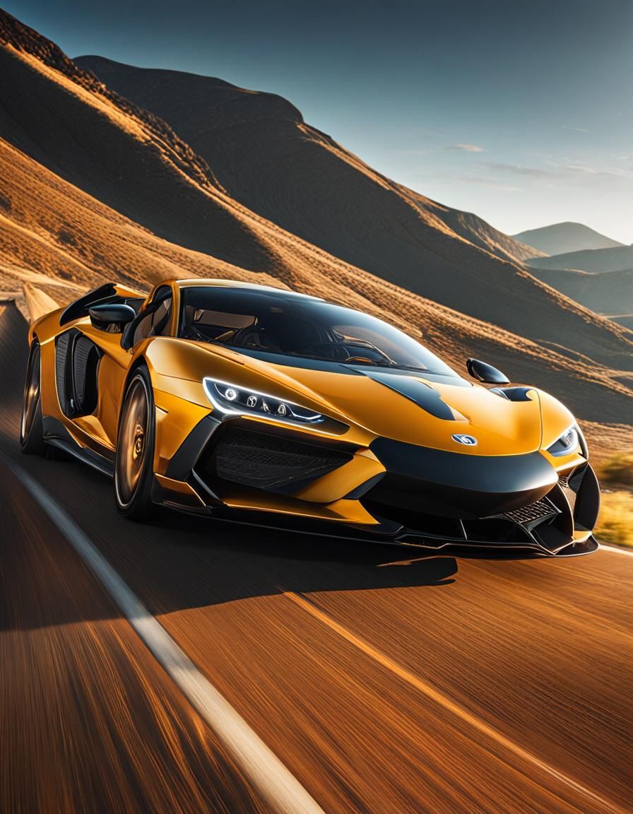 Modern car, yellow black, style!