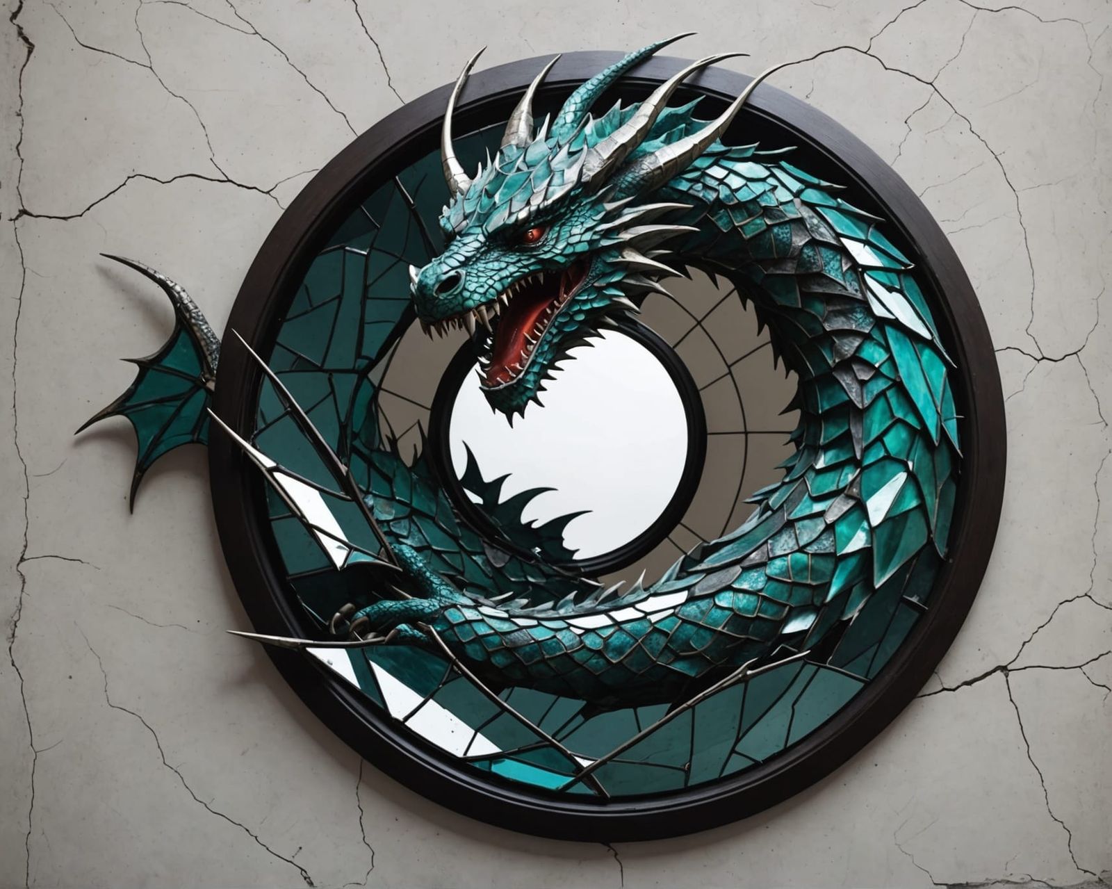 Shattered Dragon Mirror Reflection