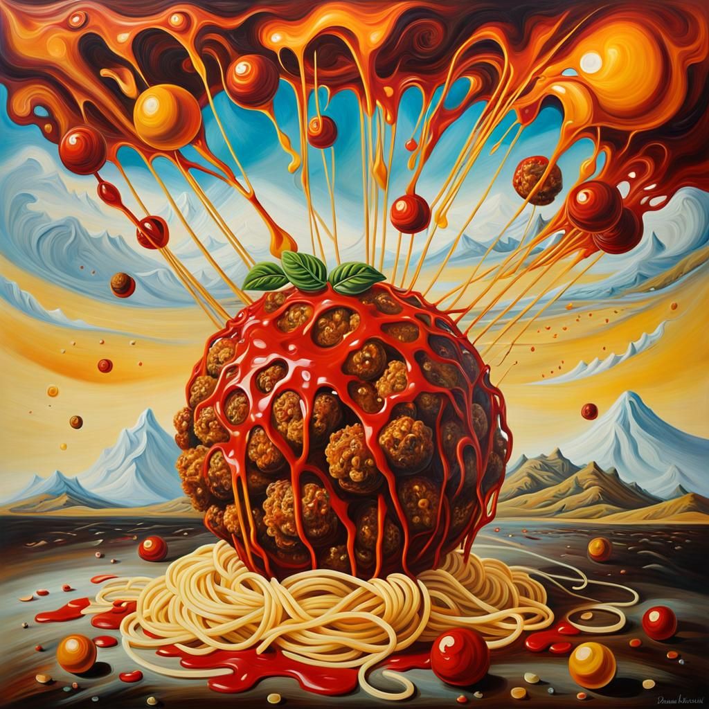Spaghetti Chaos: An Abstract Oil Painting