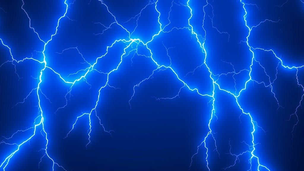 Dynamic Blue Energy Veins Crackling