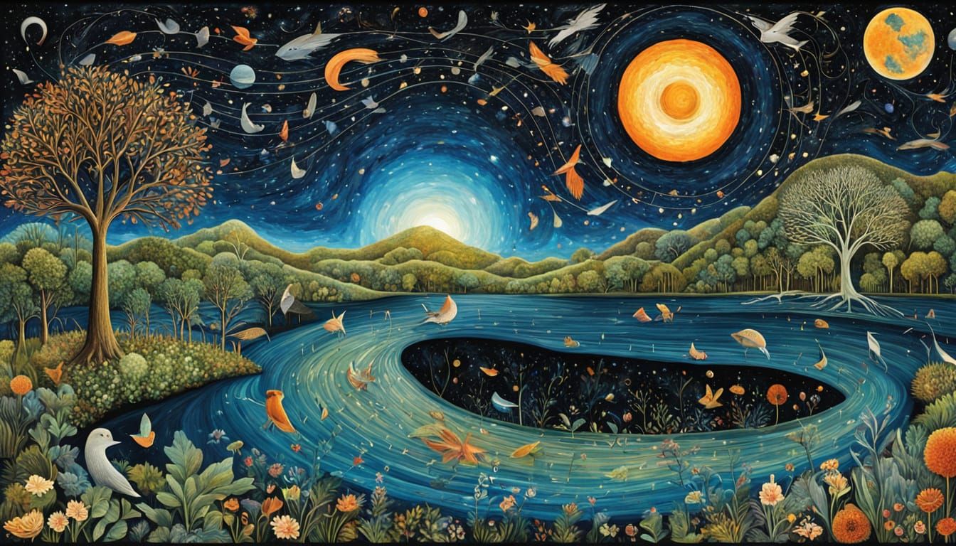 Cyberpunk-Inspired Digital Collage with Bio Art Elements and...