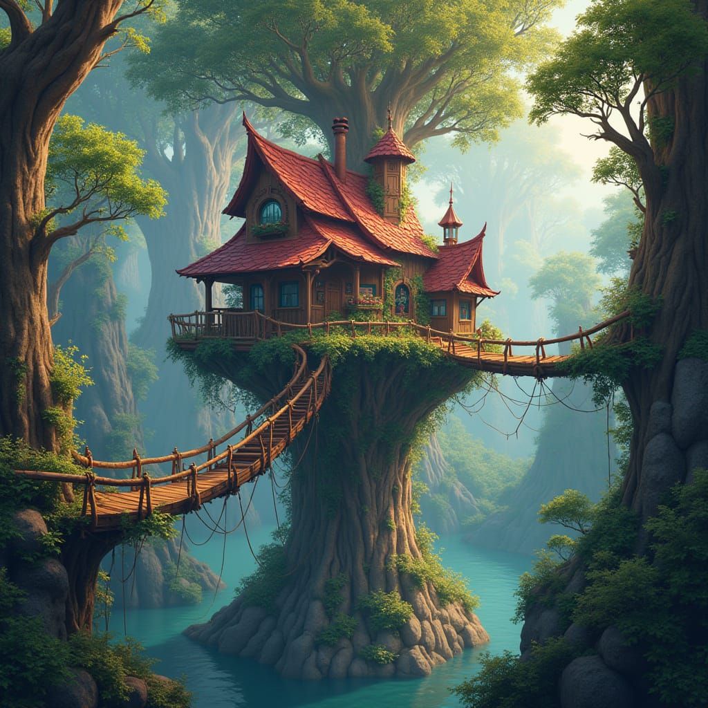 Whimsical Vallenwood Village in Fantastical Detail