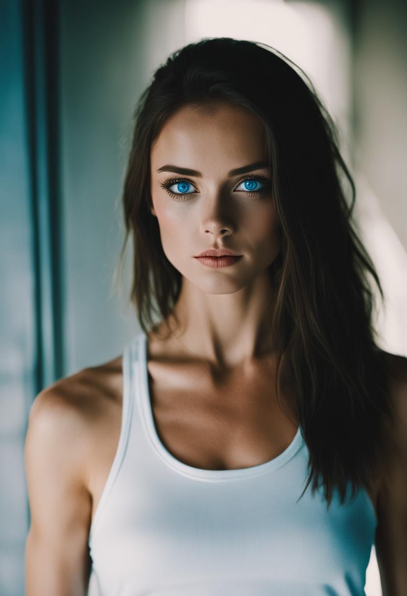 Beautiful Brunette Woman, Cinematic Film Still